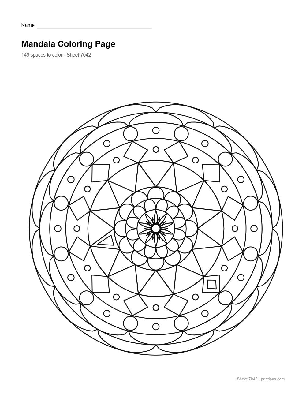 Mandala Coloring Sheet #001 – Scale & Pearl